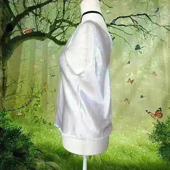 Coquette Satin White Floral Cami - Picture 4 of 10